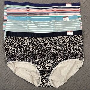 NEW 3 Pair Full Brief Cotton Panties Lane Bryant Cacique